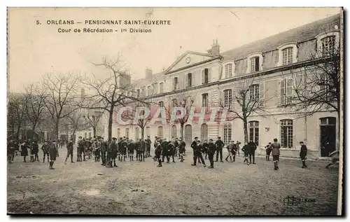 Cartes postales Orleans Pensionnat Saint Euverte Cour de Recreation 1er Division Enfants