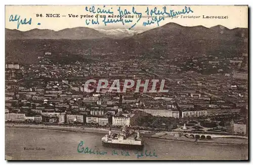 Cartes postales Nice Vue Prise d un aeroplane