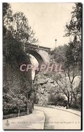 Cartes postales Paris Buttes Chaumont Le Pont de Briques