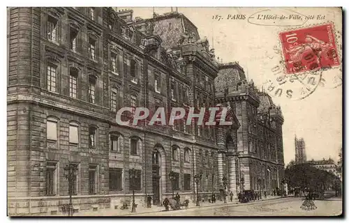 Cartes postales Paris L Hotel de Ville cote Est