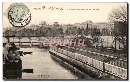 Cartes postales Paris Le Pont des Arts et le Louvre