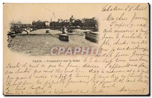 Cartes postales Paris Perspective sur la Seine