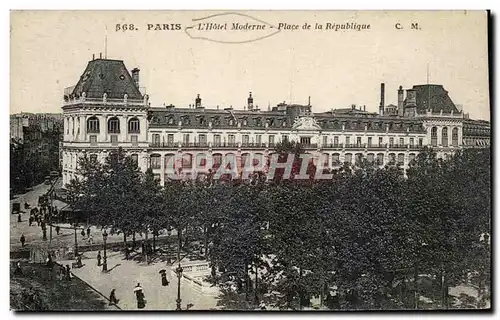 Cartes postales Paris L Hotel Moderne Place de la Republique