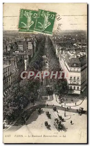 Cartes postales Paris Le Boulevard Beaumarchais