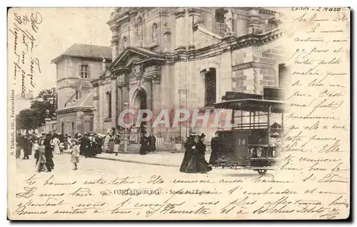 Cartes postales Fontainebleau Sortie de l Eglise