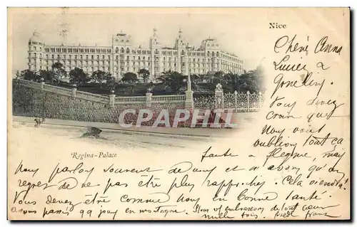 Cartes postales Nice Regina Palace Carte 1899