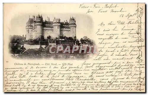 Cartes postales Chateau de Pierrefonds Cote Nord carte 1899