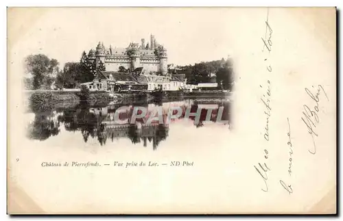 Ansichtskarte AK Chateau de Pierrefonds Vue prise du Lac Carte 1899