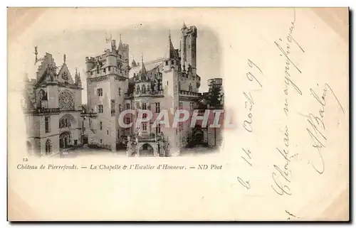 Cartes postales Chateau de Pierrefonds La Chapelle I Escalier d Honneur carte 1899