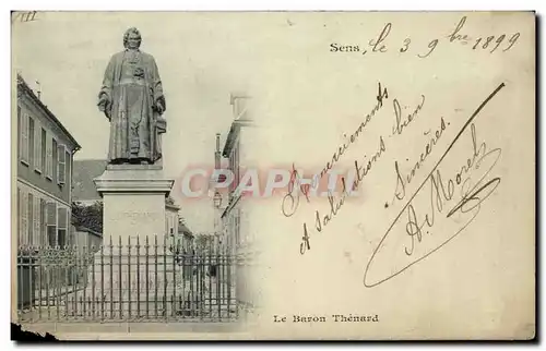 Cartes postales Sens Le Baron Thenard Carte 1899