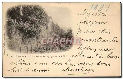 Cartes postales Plombieres La Chapelle Saint Joseph Carte 1899