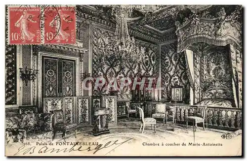 Cartes postales Palais de Fontainebleau Chambre a coucher de Marie Antoinette