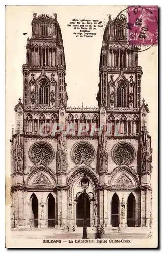 Cartes postales Orleans La Cathedrale Eglise Sainte Croix