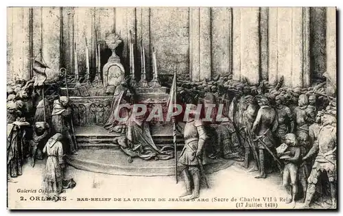 Cartes postales Orleans Bas Relief de La Statue De Jeanne D Arc