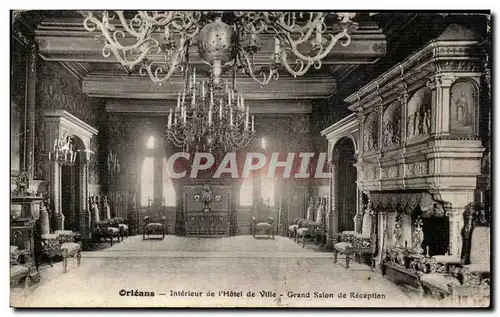 Cartes postales Orleans Interieur de I Hotel De Ville Grand Salon de Reception
