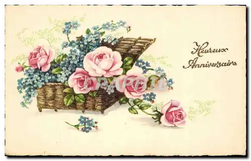 Cartes postales Fantaisie Fleurs