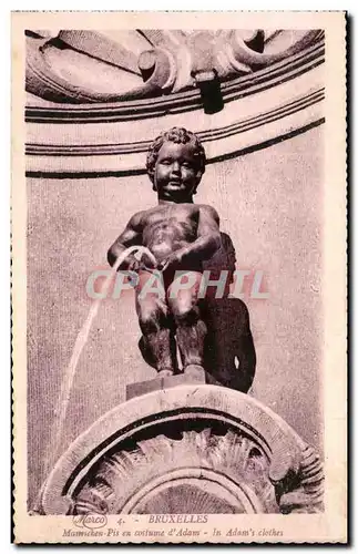Cartes postales Bruxelles Mamuken Pis en costume d Adam
