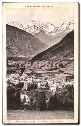 Cartes postales Les Pyrenees Centrales Vallee Dacfe Guchen Vue Generale