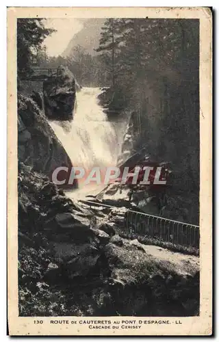 Ansichtskarte AK Route De Cauterets Au Pont D Espagne Cascade Du Cerisey