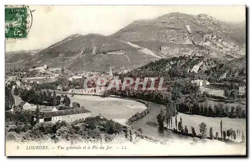 Cartes postales Lourdes Vue generale et le Pic du Jer