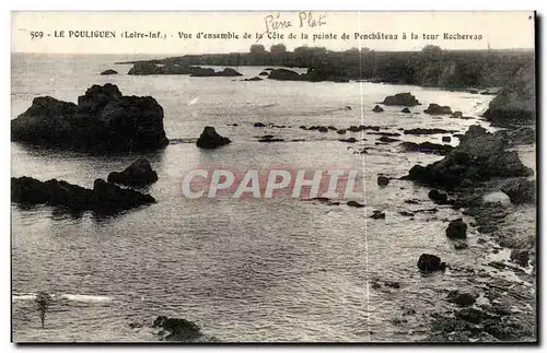 Ansichtskarte AK Le Pouliguen Vue d ensemble de la Cote de la pointe de penchateau a la tour Rochereau