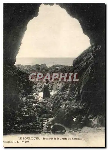 Cartes postales Le Pouliguen Interieur de la Grotte du Korrigan