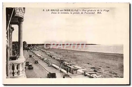 Cartes postales La Baule sur Mer Vue generale de la Plage Dans le lointain la pointe de Pornichet