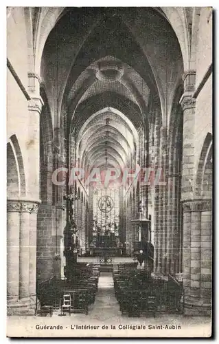 Ansichtskarte AK Guerande L Interieur de la Collegiale Saint Aubin