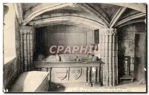 Ansichtskarte AK Guerande Interieur de l Eglise Le Tombeau de Tristan de Carne et la Crypte