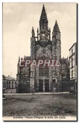 Cartes postales Guerande Facade Collegiale St Aubin