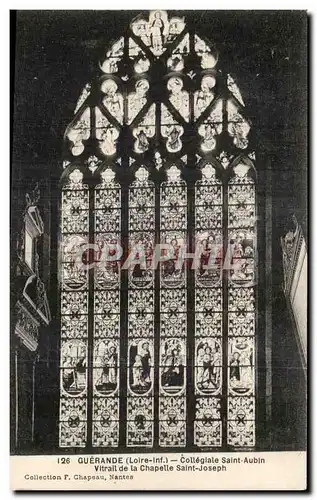 Cartes postales Guerande Colleglale Saint Aubin Vitrail de la Chapelle Saint Joseph