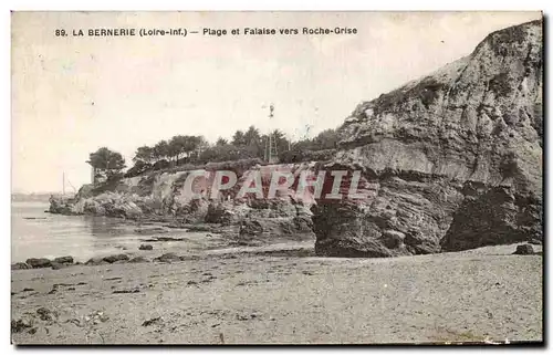 Cartes postales La Bernerie Plage et Falaise vers Roche Grise