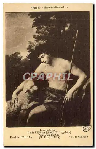 Cartes postales Nantes Musee des Beaux Arts Ecole Italienne Guido Reni dit Le Guide 1575 1642 Saint Jean Baptist