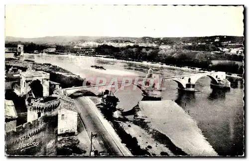 Cartes postales moderne Avignon Vue generale sur le Pont Benezet et le Rhone