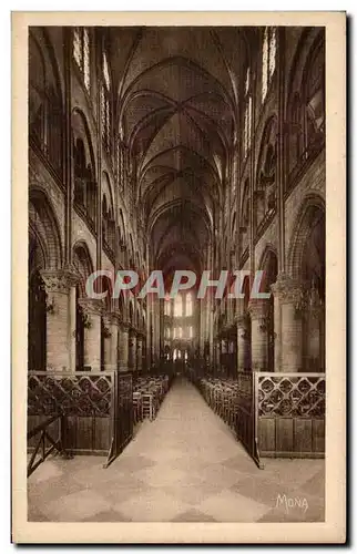 Ansichtskarte AK Les Petits Tableaux De Paris Notre Dame La nef centrale Norte Dame The interiro Norte Dame Das M