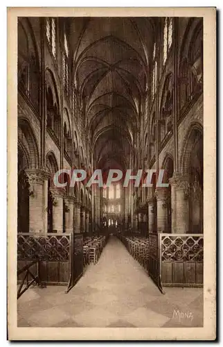 Ansichtskarte AK Les Petits Tableaux De Paris Notre Dame La nef centrale Norte Dame The interiro Norte Dame Das M