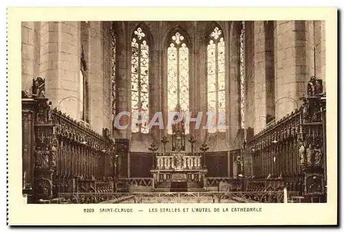 Cartes postales Saint Claude Les Stalles Et L Autel De La Cathedrale