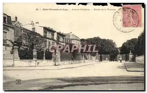 Cartes postales Saint Germain an Laye Avenue Gambetta Entree de la Terrasse