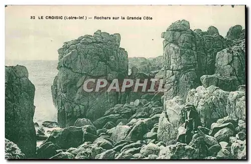 Cartes postales Le Croisic Rochers sur la Grande Cote