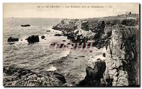 Cartes postales Le Croisic Les Rochers pris du Semaphore