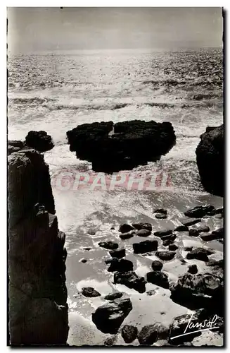 Cartes postales La Cote d Amour Lumiere du soir sur les rochers de la Grande Cote