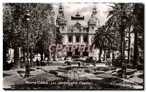 Cartes postales Monte Carlo les Jardins et le Casino