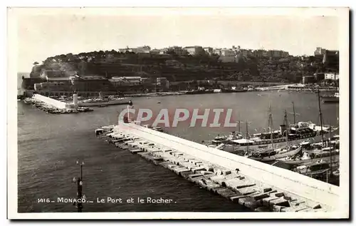 Cartes postales MOnaco La Port et le Rocher