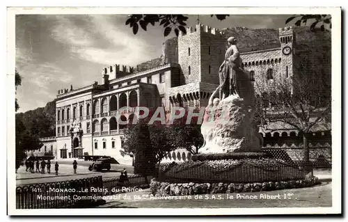 Ansichtskarte AK Monaco Le Palais du Prince monument commemoratif du 25eme anniversaire de SAS le prince Albert 1