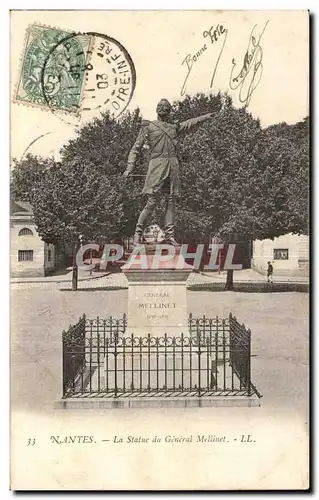 Ansichtskarte AK Nantes La Statue du General Mellinet