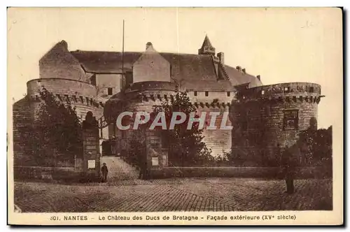 Cartes postales Nantes Le Chateau des Ducs de Bretagne Facade exterieure