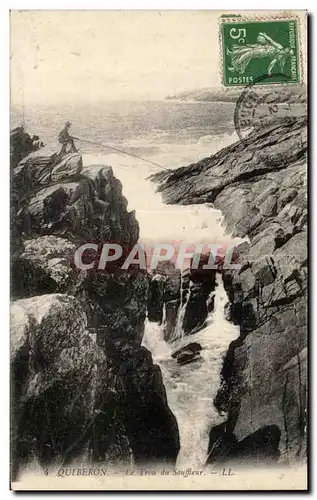 Ansichtskarte AK Quiberon Le Trou du Souffleur