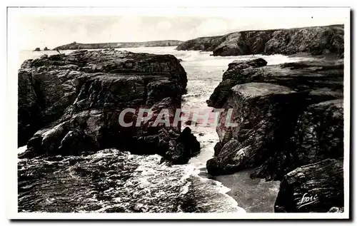 Ansichtskarte AK Persqu ile de Quiberon Port Bara et la Cote jusqu a la Pointe de l Observatoire