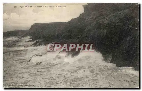 Ansichtskarte AK Quiberon Grotte et Rochers de Kerniscop