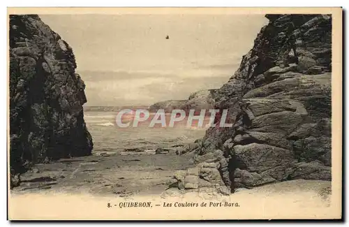 Ansichtskarte AK Quiberon Les Couloirs de Port Bara